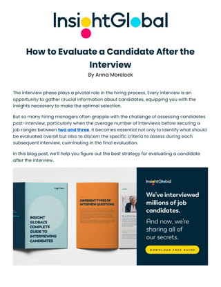 How to Evaluate a Candidate After the Interview