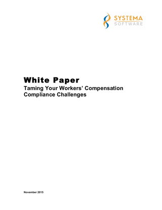 Taming Your Workers' Compensation Compliance Challenges
