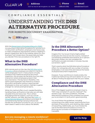 Understanding the DHS Alternative Procedure for Remote Document Examination