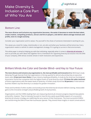 Make Diversity and Inclusion a Core Part of Who You Are