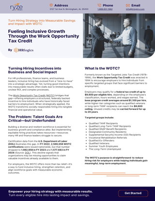 Fueling Inclusive Growth Through the Work Opportunity Tax Credit