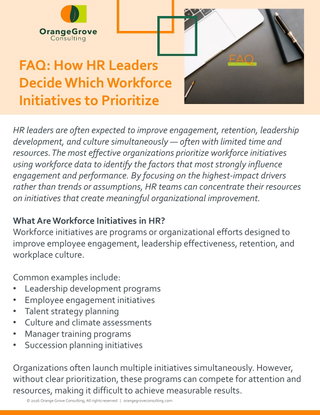 How HR Leaders Decide Which Workforce Initiatives to Prioritize