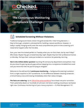 The Continuous Monitoring Compliance Challenge
