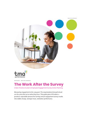 The Work After the Survey - A Best-Practice Guide to Employee Engagement Survey Action Planning