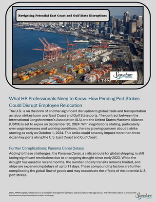 What HR Professionals Need to Know: How Pending Port Strikes Could Disrupt Employee Relocation