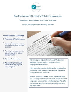 Navigating "Ban-the-Box" and Minor Offenses Found in Background Screening Results