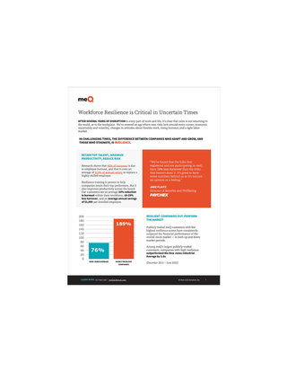 Workforce Resilience is Critical in Uncertain Times