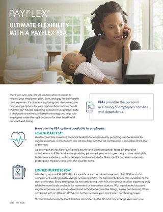 Get ultimate flexibility with a PayFlex FSA