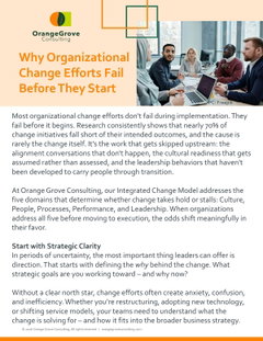 Why Organizational Change Efforts Fail Before They Start