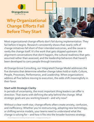 Why Organizational Change Efforts Fail Before They Start