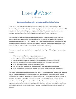 Compensation Strategies to Attract and Retain Top Talent