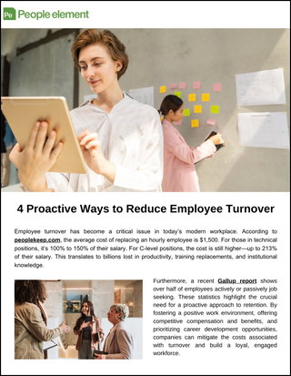 4 Proactive Ways to Reduce Employee Turnover