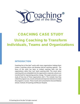 Coaching Case Study