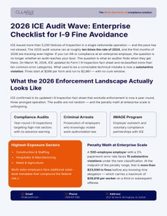 2026 ICE Audit Wave: Enterprise Checklist for I-9 Fine Avoidance