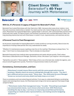 Client Since 1985: Beiersdorf’s 40-Year Journey with Motorlease