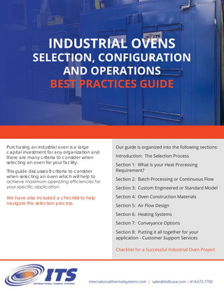Industrial Ovens: Selection, Configuration and Operations Best Practices Guide