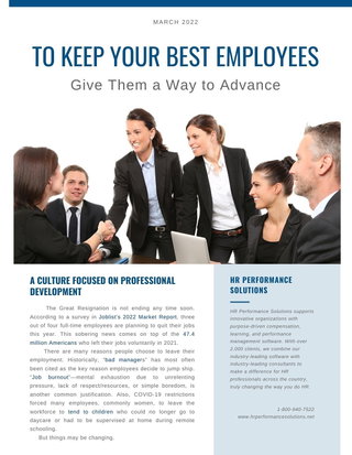 To Keep Your Best Employees, Give them a Way to Advance