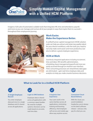Unified HCM Solutions Benefits