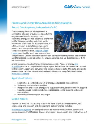 Process and Energy Data Acquisition Using Delphin