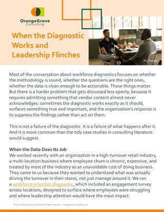 When the Diagnostic Works and Leadership Flinches
