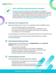 VETS-4212 Report Compliance Checklist