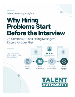 Why Hiring Problems Start Before the Interview: 7 Questions HR and Hiring Managers Should Answer First 