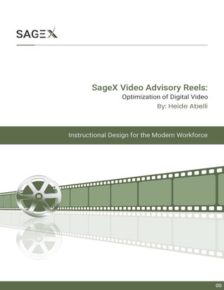 SageX Video Advisory Reels: Optimization of Digital Video