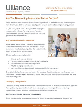 Are You Developing Leaders for Future Success?