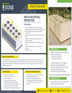 AHU & Chiller Fall Protection Data Sheet