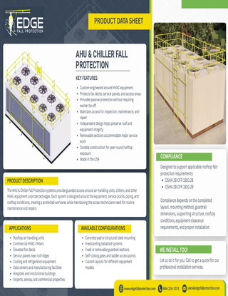 AHU & Chiller Fall Protection Data Sheet