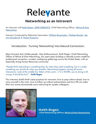 Networking as an Introvert
