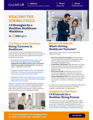 Healing the Hiring Cycle: I-9 Strategies for a Healthier Healthcare Workforce