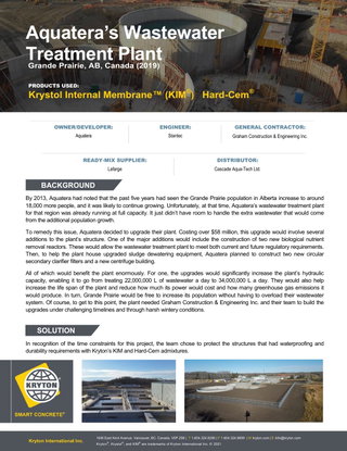 Aquatera’s Wastewater Treatment Plant Grande Prairie, AB, Canada