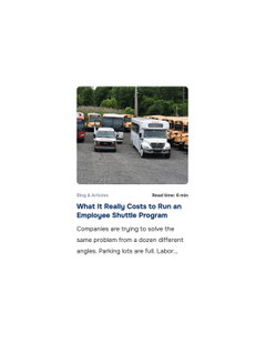 What it Really Costs to Run an Employee Shuttle Program