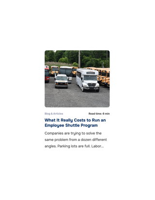 What it Really Costs to Run an Employee Shuttle Program