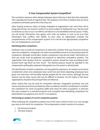 Is Your Compensation System Competitive?