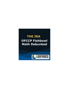 The IRA—OFCCP Fishbowl Math Debunked 