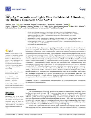 SiO2-Ag Composite as a Highly Virucidal Material: A Roadmap that Rapidly Eliminates SARS-CoV-2