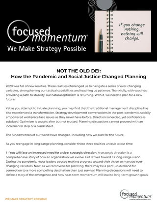Not the Old DEI: How the Pandemic and Social Justice Changed Planning