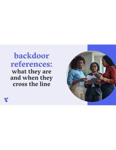 Backdoor References: What They Are and When They Cross a Line
