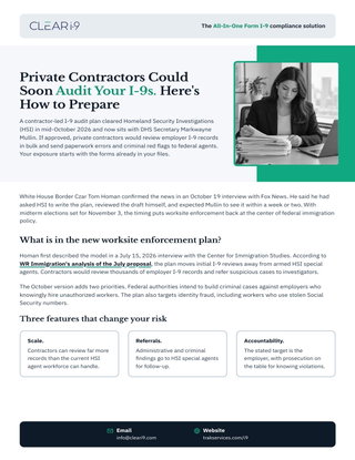 Private Contractors Could Soon Audit Your I-9s. Here's How to Prepare