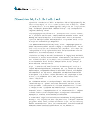 Differentiation: Why It’s So Hard to Do It Well