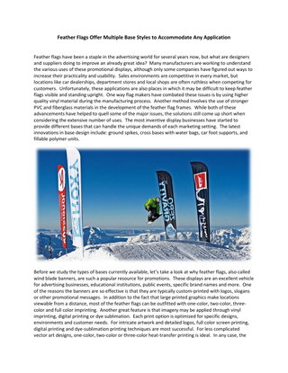 Feather Flags Offer Multiple Base Styles to Accommodate Any Application