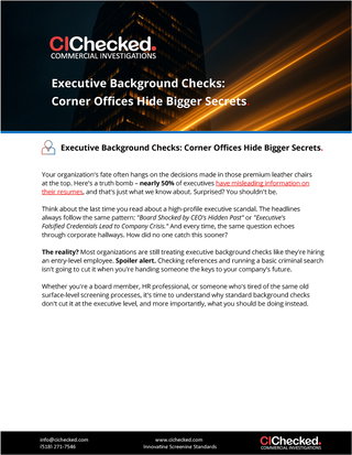 Executive Background Checks: Corner Offices Hide Bigger Secrets