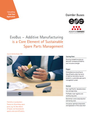 EvoBus - Additive Manufacturing is a Core Element of Sustainable Spare Parts Management