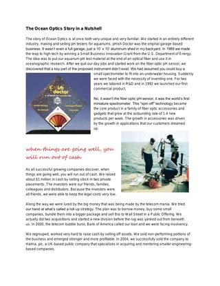 The story behind Ocean Optics - How we did it!