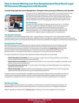 How an Award-Winning Law Firm Benefited from Cloud-Based Legal HR Document Management with DynaFile