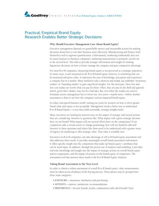 Practical, Empirical Brand Equity Research Enables Better Strategic Decisions