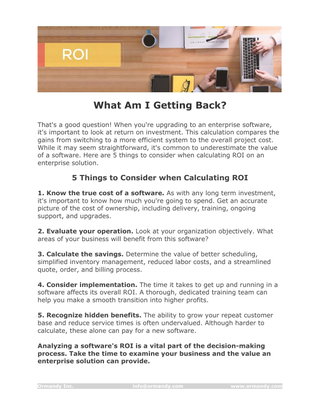 ROI: What am I Getting Back?