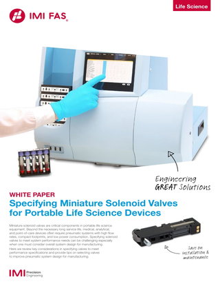 Specifying Miniature Solenoid Valves for Portable Life Science Devices